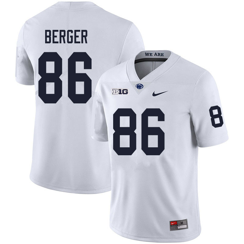 Men #86 Alec Berger Penn State Nittany Lions College Football Jerseys Sale-White - Click Image to Close